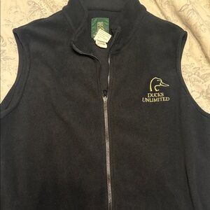Black Fleece Vest for Men
